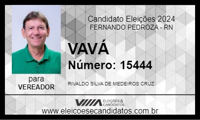 Candidato VAVÁ 2024 - FERNANDO PEDROZA - Eleições