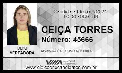 Candidato CEIÇA TORRES 2024 - RIO DO FOGO - Eleições