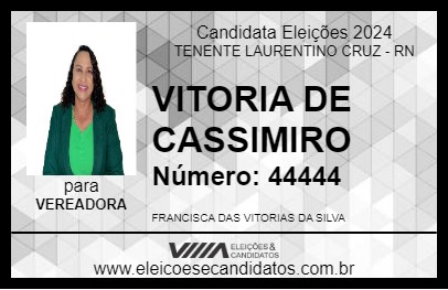 Candidato VITORIA DE CASSIMIRO 2024 - TENENTE LAURENTINO CRUZ - Eleições