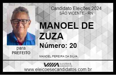 Candidato MANOEL DE ZUZA 2024 - SÃO VICENTE - Eleições