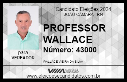 Candidato PROFESSOR WALLACE 2024 - JOÃO CÂMARA - Eleições