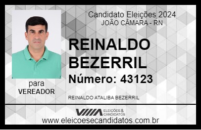 Candidato REINALDO BEZERRIL 2024 - JOÃO CÂMARA - Eleições