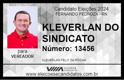 Candidato KLEVERLAN DO SINDICATO 2024 - FERNANDO PEDROZA - Eleições