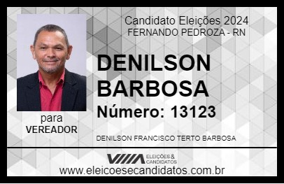 Candidato DENILSON BARBOSA 2024 - FERNANDO PEDROZA - Eleições