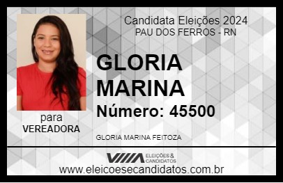 Candidato GLORIA MARINA 2024 - PAU DOS FERROS - Eleições