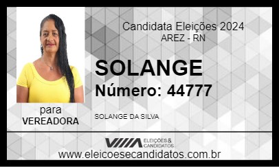 Candidato SOLANGE 2024 - AREZ - Eleições