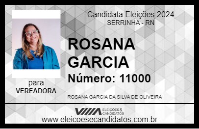 Candidato ROSANA GARCIA 2024 - SERRINHA - Eleições