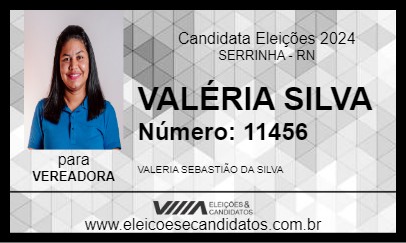 Candidato VALÉRIA SILVA 2024 - SERRINHA - Eleições