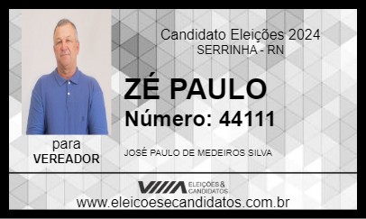 Candidato ZÉ PAULO 2024 - SERRINHA - Eleições