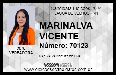 Candidato MARINALVA VICENTE 2024 - LAGOA DE VELHOS - Eleições