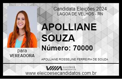 Candidato APOLLIANE SOUZA 2024 - LAGOA DE VELHOS - Eleições