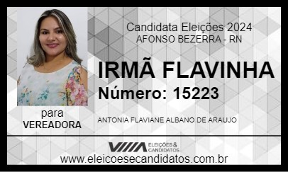 Candidato IRMÃ FLAVINHA 2024 - AFONSO BEZERRA - Eleições