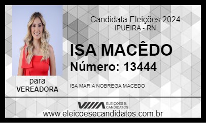 Candidato ISA MACÊDO 2024 - IPUEIRA - Eleições