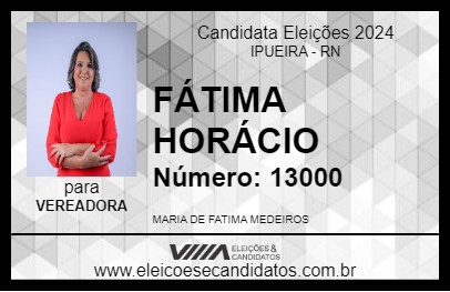 Candidato FÁTIMA HORÁCIO 2024 - IPUEIRA - Eleições