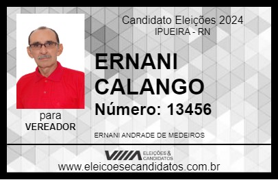 Candidato ERNANI CALANGO  2024 - IPUEIRA - Eleições