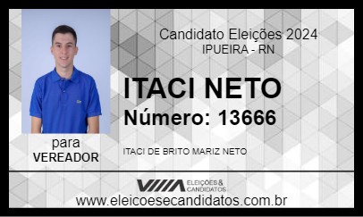 Candidato ITACI NETO 2024 - IPUEIRA - Eleições