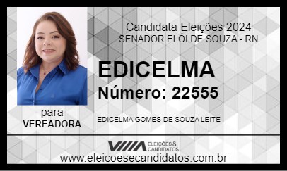 Candidato EDICELMA 2024 - SENADOR ELÓI DE SOUZA - Eleições