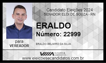 Candidato ERALDO 2024 - SENADOR ELÓI DE SOUZA - Eleições