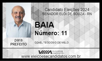 Candidato BAIA 2024 - SENADOR ELÓI DE SOUZA - Eleições