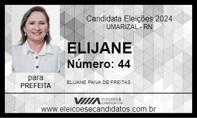 Candidato ELIJANE 2024 - UMARIZAL - Eleições