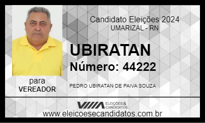 Candidato UBIRATAN 2024 - UMARIZAL - Eleições