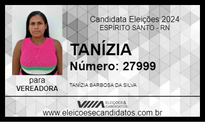 Candidato TANÍZIA 2024 - ESPÍRITO SANTO - Eleições