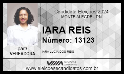 Candidato IARA REIS 2024 - MONTE ALEGRE - Eleições