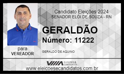 Candidato GERALDÃO 2024 - SENADOR ELÓI DE SOUZA - Eleições