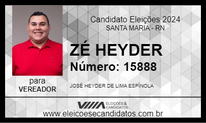 Candidato ZÉ HEYDER 2024 - SANTA MARIA - Eleições