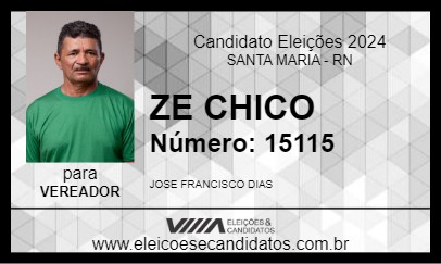 Candidato ZE CHICO 2024 - SANTA MARIA - Eleições