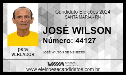 Candidato JOSÉ WILSON 2024 - SANTA MARIA - Eleições