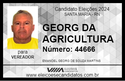 Candidato GEORG DA AGRICULTURA 2024 - SANTA MARIA - Eleições