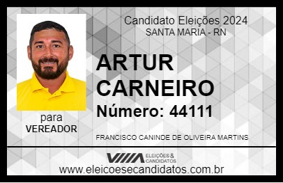 Candidato ARTUR CARNEIRO 2024 - SANTA MARIA - Eleições