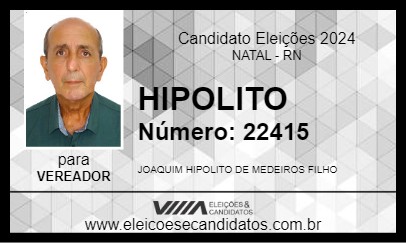 Candidato HIPOLITO 2024 - NATAL - Eleições