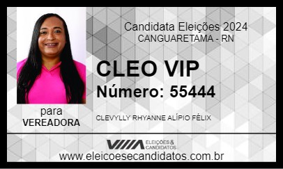 Candidato CLEO VIP 2024 - CANGUARETAMA - Eleições