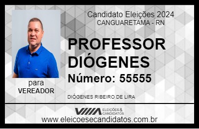 Candidato PROFESSOR DIÓGENES 2024 - CANGUARETAMA - Eleições