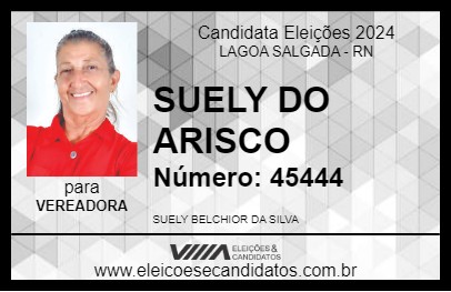 Candidato SUELY DO ARISCO 2024 - LAGOA SALGADA - Eleições