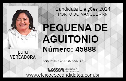 Candidato PEQUENA DE AGUITONIO 2024 - PORTO DO MANGUE - Eleições