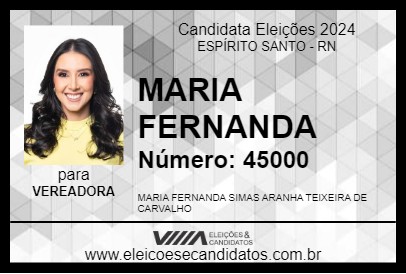 Candidato MARIA FERNANDA 2024 - ESPÍRITO SANTO - Eleições