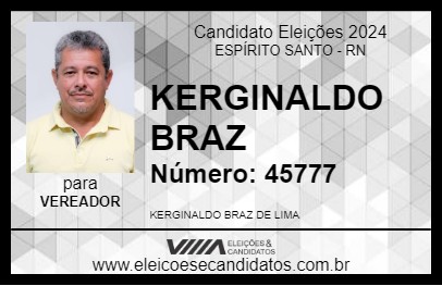 Candidato KERGINALDO BRAZ 2024 - ESPÍRITO SANTO - Eleições