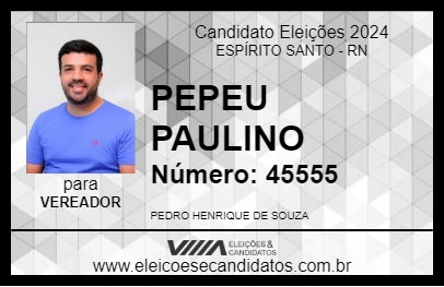 Candidato PEPEU PAULINO 2024 - ESPÍRITO SANTO - Eleições