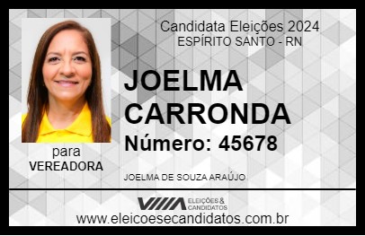 Candidato JOELMA CARRONDA 2024 - ESPÍRITO SANTO - Eleições