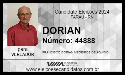 Candidato DORIAN 2024 - PARAÚ - Eleições