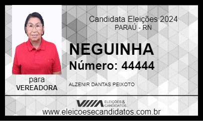 Candidato NEGUINHA 2024 - PARAÚ - Eleições