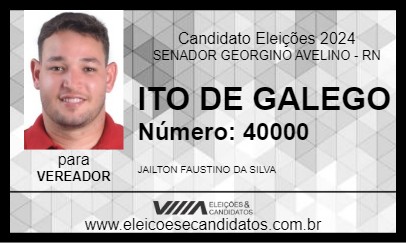 Candidato ITO DE GALEGO 2024 - SENADOR GEORGINO AVELINO - Eleições