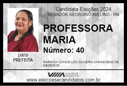 Candidato PROFESSORA MARIA 2024 - SENADOR GEORGINO AVELINO - Eleições