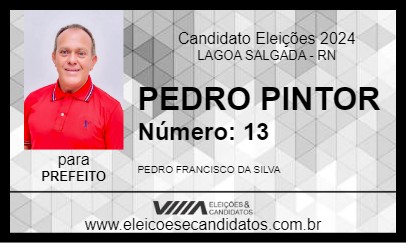 Candidato PEDRO PINTOR 2024 - LAGOA SALGADA - Eleições