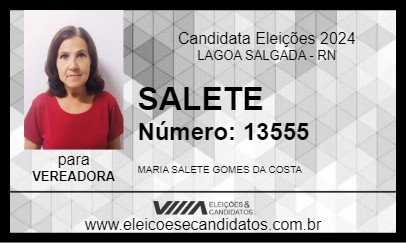 Candidato SALETE 2024 - LAGOA SALGADA - Eleições