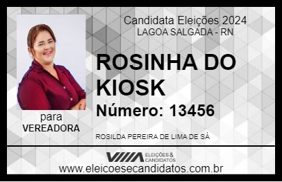 Candidato ROSINHA DO KIOSK 2024 - LAGOA SALGADA - Eleições