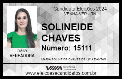 Candidato SOLINEIDE CHAVES 2024 - VENHA-VER - Eleições